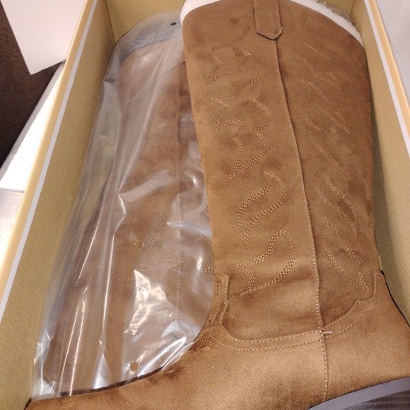 Soda Zahara Boots Tan Western Size 9 Cowgirl Rodeo Tall Knee High - Picture 7 of 16